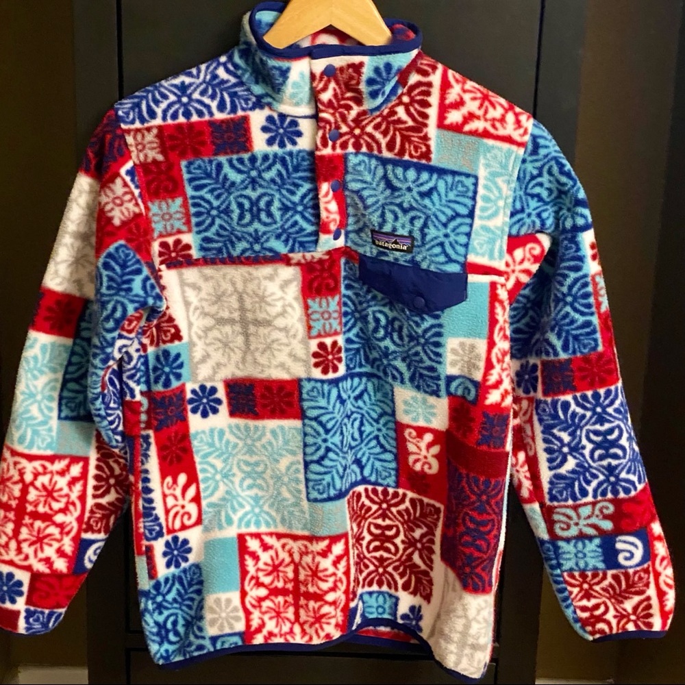 SOLD- Patagonia Synchilla Patchwork T Snap Pullover XS